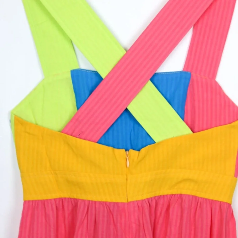 Rachel Antonoff Hannah Pinafore Dress in Highlighter - Picture 5 of 5